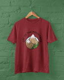 Off the mountain print t shirt, Red